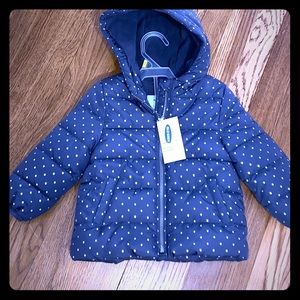 NWT polka dot old navy toddler girls coat